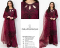 Maroon Suit with Detailed Cut-Out Neckline