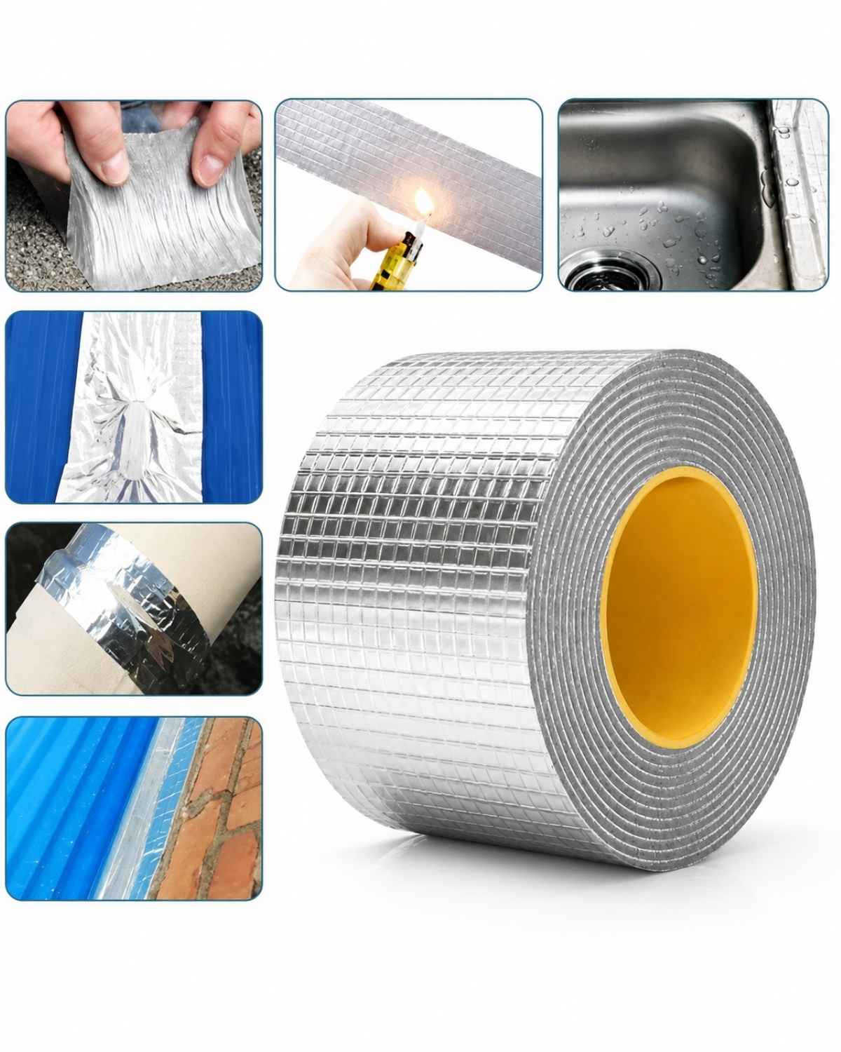 Heavy Duty Aluminum Foil Waterproof Repair Tape 2" – Leak Seal Tape