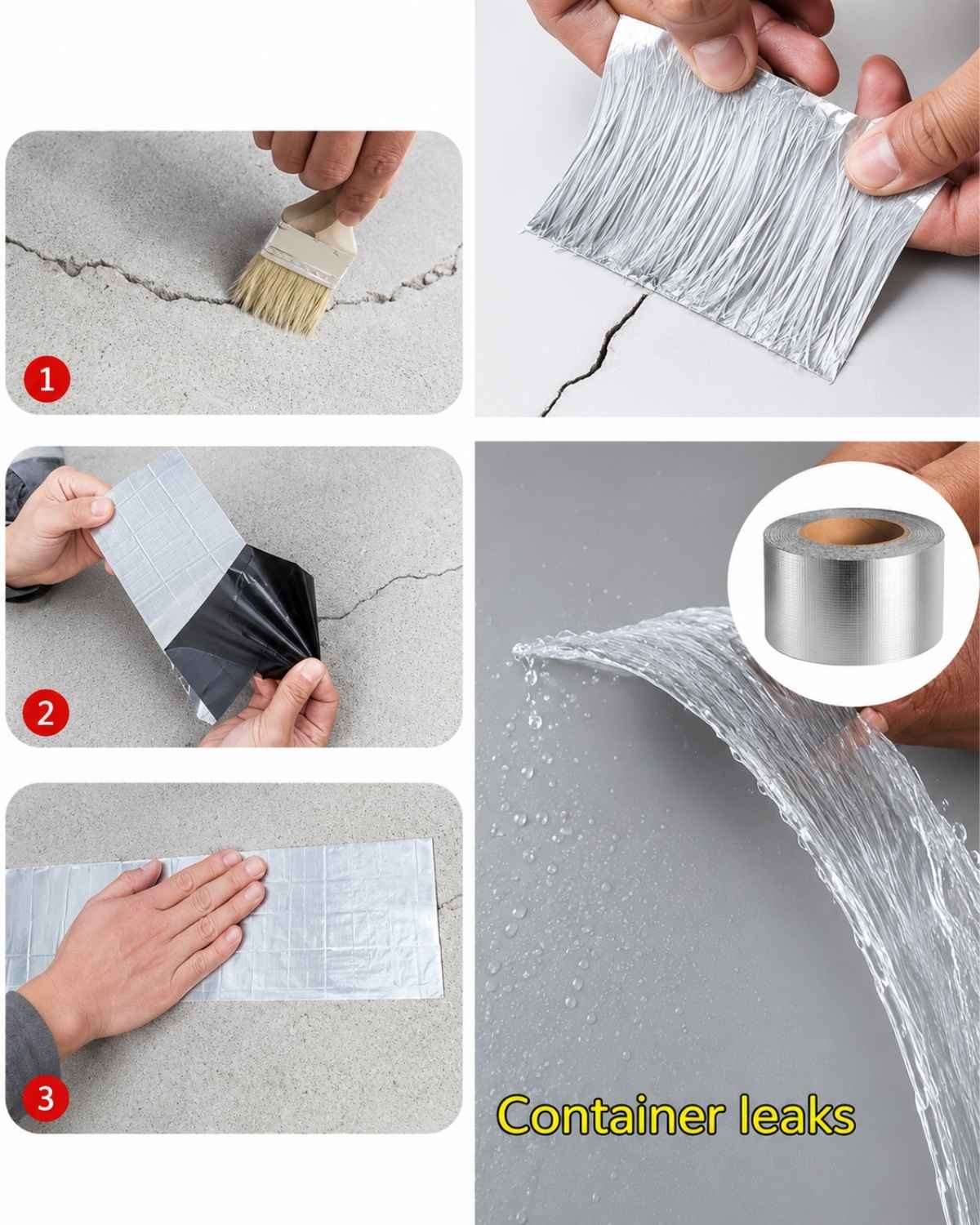 Heavy Duty Aluminum Foil Waterproof Repair Tape 2" – Leak Seal Tape