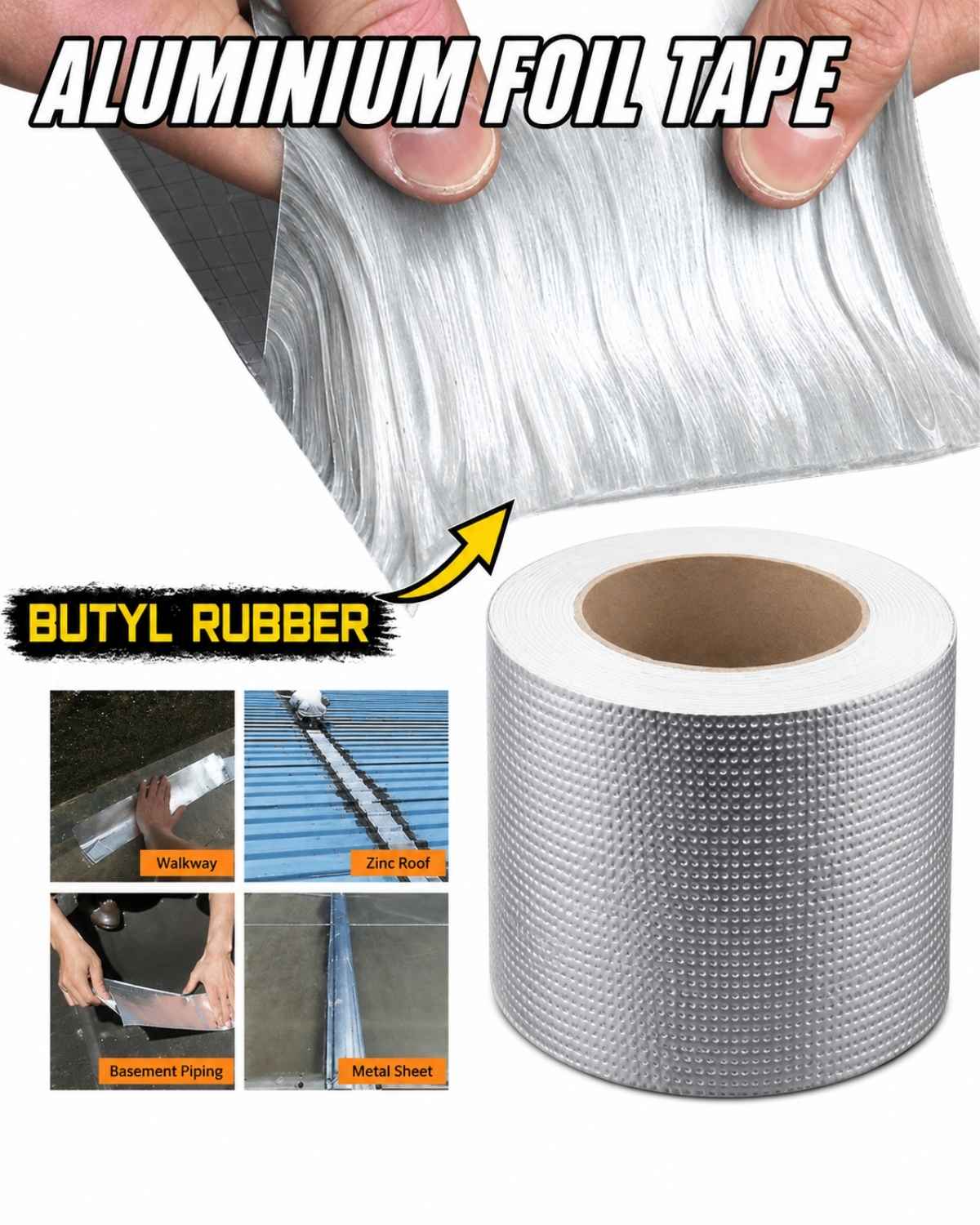 Heavy Duty Aluminum Foil Waterproof Repair Tape 2" – Leak Seal Tape