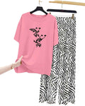 Trendy Pink Printed Co-Ord Set for Women | Soft Summer Casual Wear