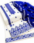 Azure Elegance Embroidered 3-Piece Lawn Suit