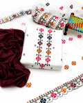 White Embroidered 3 Piece Suit | Floral Pakistani Women's Dress
